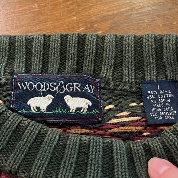 Vintage Woods & Gray Snowflake Sweater - Picture 3 of 4